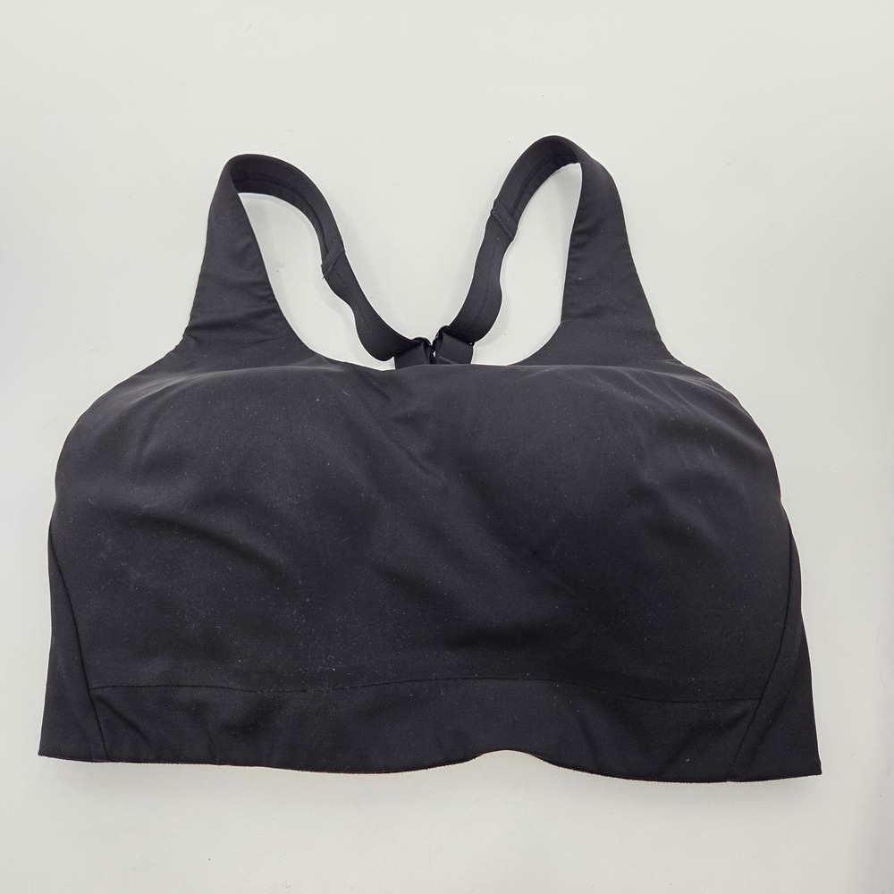 ATHLETA Advance Bra 32D Black Adjustable Straps Y Back Lightly Lined Yogo Gym
